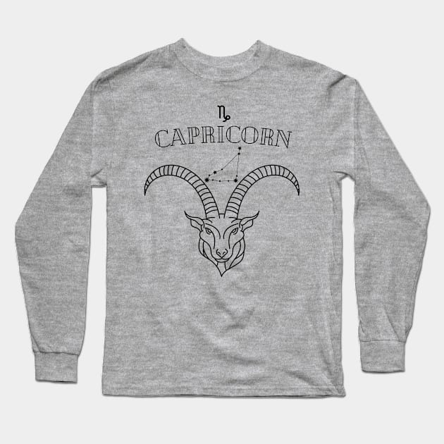 Capricorn Long Sleeve T-Shirt by akukkel